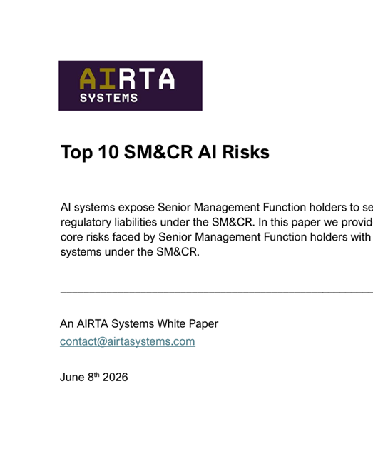 Top 10 SM&CR Risks for AI in Financial Services whitepaper